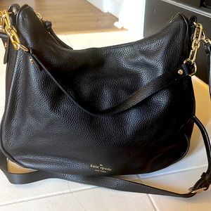 Kate Spade Black Leather Hobo Bag ♠️
